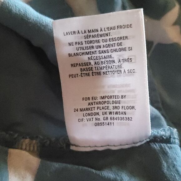 Anthropologie AKEMI + KIN 'Light Streaks' Blue Short Sleeve Swing Tee Size Large - Picture 8 of 11